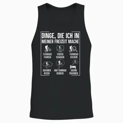 Lustige Fahrrad Shirts Dinge Die Ich in Meiner Freizeit Mache Fahrrad Mountainbike T-Shirt Schwarz Unisex Kinder/erwachsene Kurzarm Klein Unisex Tank Top - Black