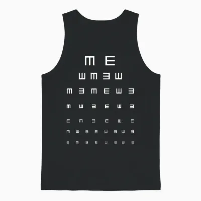 Vision Test Unisex Tank Top - Black