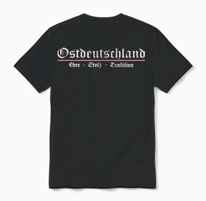 East Germany Ehre Stolz Tradition Old German Script Unisex T-Shirt in Black