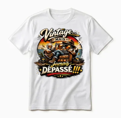 Cadeau Anniversaire Homme Original Vintage Jamais Dépassé Unisex T-Shirt - White