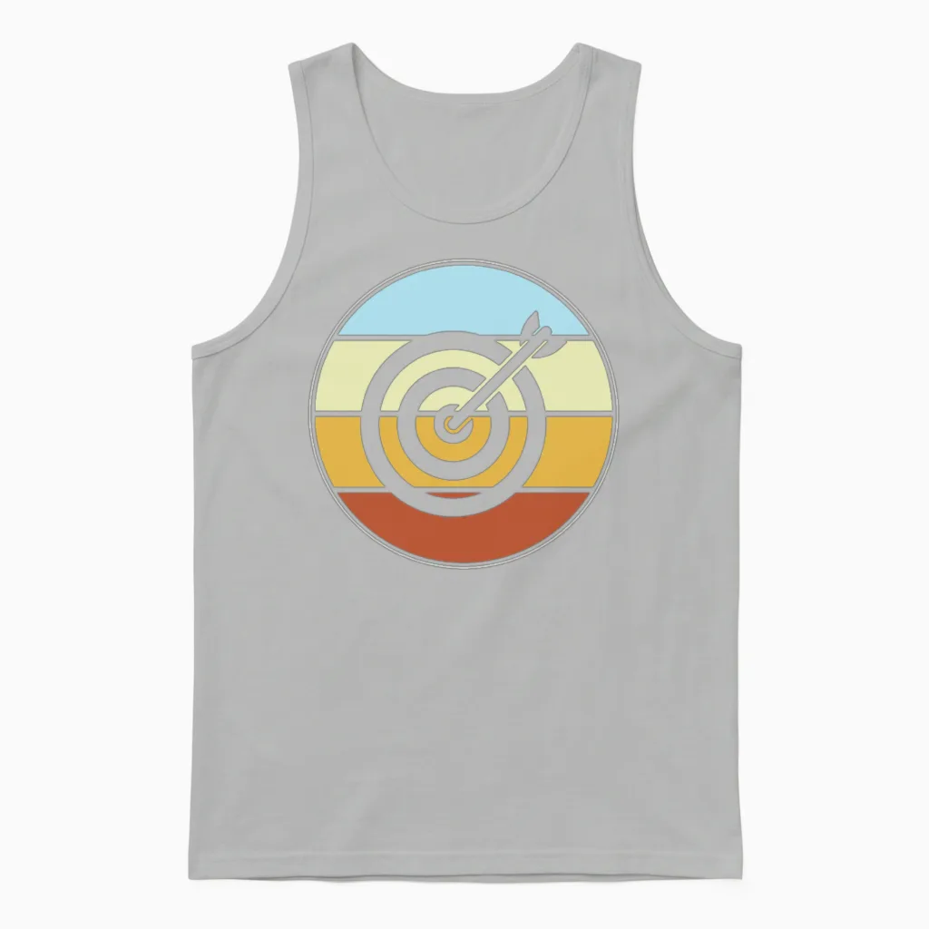 Darts Retro Unisex Tank Top in Ash