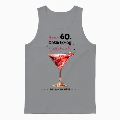 Women's 60th Birthday Guest Book Gift for 60th Birthday Woman T-Shirt, White Unisex Tank Top - Sport Grey