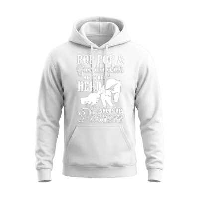 Pop Pop and Granddaughter Unisex Hoodie - White