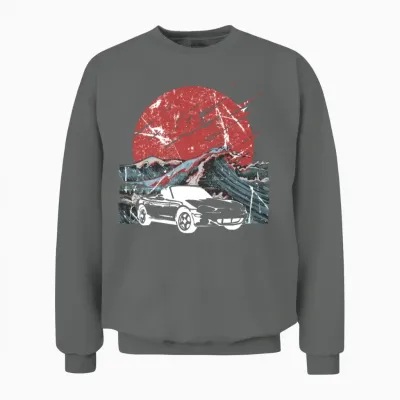 Mazda Miata Mx5 Old School Car Gift Unisex Sweatshirt - Graphite Heather