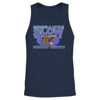 Moving a Little Slow Parkinsons Awareness Unisex Tank Top - Navy – 2