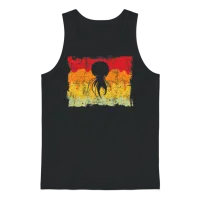 Jellyfish Retro Unisex Tank Top - Black – 1