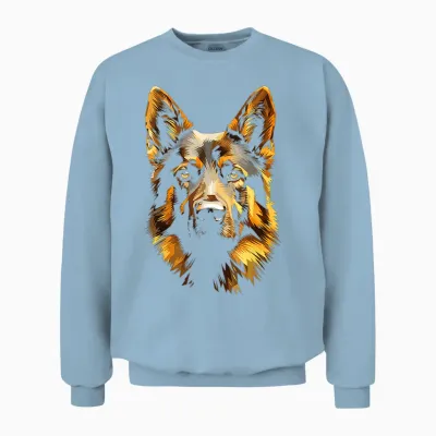 Deutscher Schäferhund Motiv Haustier Illustration Hund Deutscher Schäferhund Unisex Sweatshirt - Light Blue