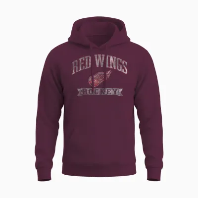 Detroit Red Wings Vintage Hockey Officially Licensed Unisex Hoodie - Maroon