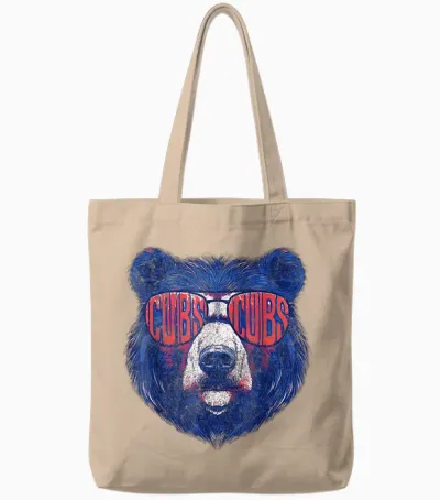 Cubs Wearing Sunglasses Vintage Design for Men Women Tote Bags - Natural