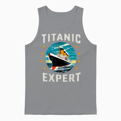 Titanic Expert Funny Rms Titanic Birthday Merch Kids Boys T-Shirt, Black, S Unisex Tank Top - Sport Grey
