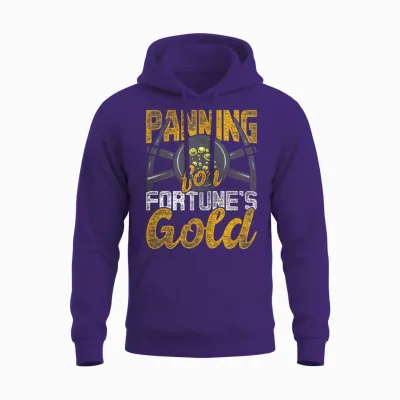 Gold Panning Prospector Panning for Fortune's Gold Unisex Hoodie - Purple