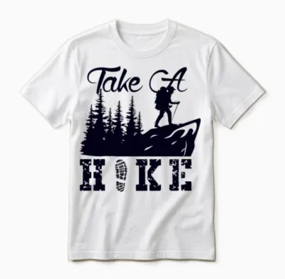 A Round Hiking, Visit the Mountain, Hiking Unisex T-Shirt - White