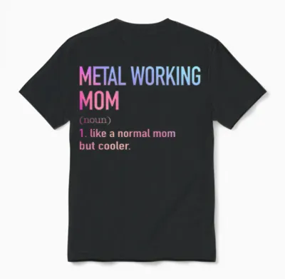 Metal Working Mom Unisex T-Shirt - Black