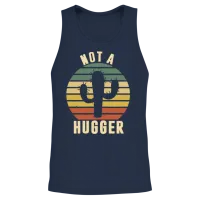 Not a Hugger Retro Funny Unisex Tank Top - Navy – 2