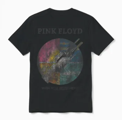 Official Pink Floyd Prog Rock Wish You Were Here Unisex T-Shirt - Black