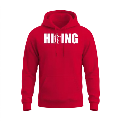 Hiking Hiker Hiking Vacation Mountain Funny Gift Unisex Hoodie - Red