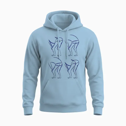 Funny Twerking Unisex Hoodie - Light Blue