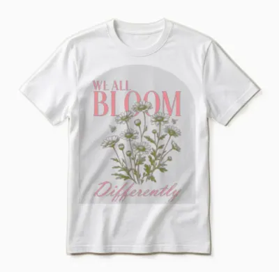 We All Bloom Differently Unisex T-Shirt - White