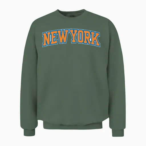 New York Unisex Sweatshirt in Military Green