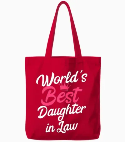 Best Daughter in Law Tote Bags - Red
