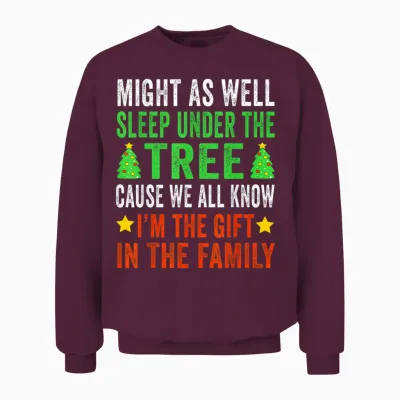 Funny Christmas Kids Christmas Pajamas Girls Boys Unisex Sweatshirt - Maroon