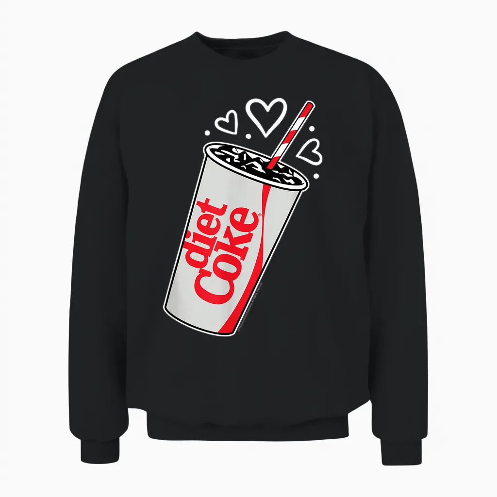 Coca-Cola - Diet Coke Heart Bubbles Unisex Sweatshirt in Black