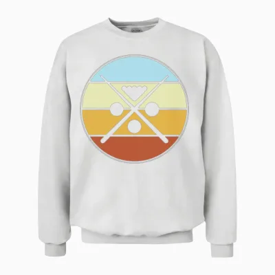 Billiards Retro Unisex Sweatshirt - White