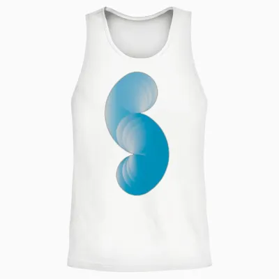 Worm Cotton Logo Funny Unisex Tank Top - White