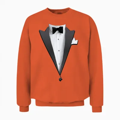 Tuxedo Jacket Costume Unisex Sweatshirt - Orange