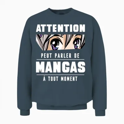 Manga Anime Birthday Gift Man Teen Boy Girl Unisex Sweatshirt - Dark Heather