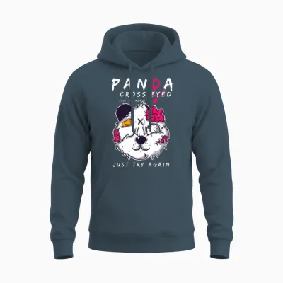 Panda for Black Unisex Hoodie - Dark Heather