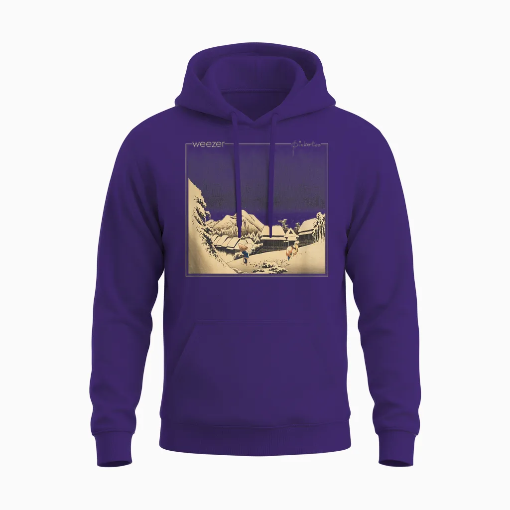 Weezer Unisex Classic Fit Black T-Shirt - Pinkerton Album Cover Unisex Hoodie in Purple