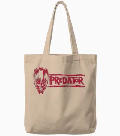 Predator: Badlands Dek's Mask and Logo Official Movie Tote Bags - Natural