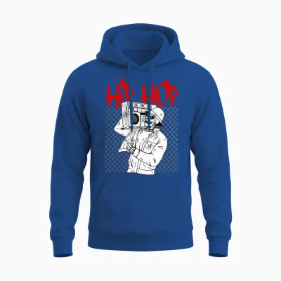 Hip Hop Unisex Hoodie - Royal
