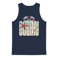 Crab Heart Ocean Unisex Tank Top - Navy – 1