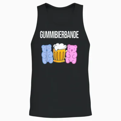 Gummibierbande - Lustiges Sauf Party Urlaub Malle Gruppen Unisex Tank Top - Black