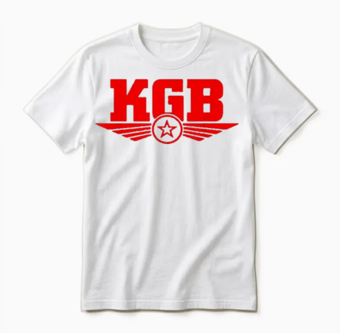 Soviet Union Kgb Agent Committee for State Security Cccp T-Shirt, Black Unisex T-Shirt in White