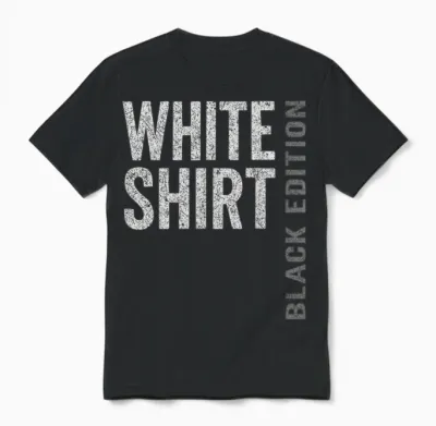 Weisses Shirt Black Edition - White Shirt Black Edition Unisex T-Shirt - Black
