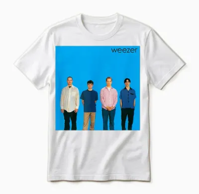 Weezer - Blue Album Cover Unisex T-Shirt - White