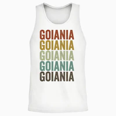 Goiania Brazil Retro Vintage Unisex Tank Top - White