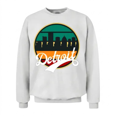 Retro Detroit Unisex Sweatshirt - White