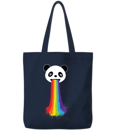 Gay Panda Lgbt Pride Tote Bags - Navy