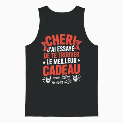 Valentine's Day Funny Idea Love Humour Couple Unisex Tank Top - Black