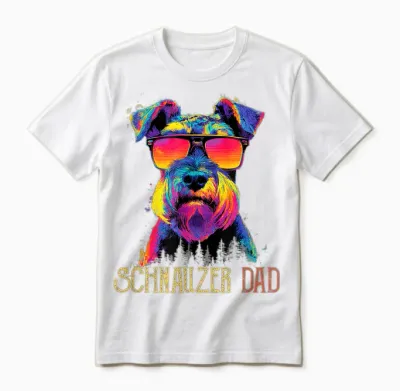 Motif Schnauzer Amusant Pour Hommes Et Femmes Amoureux Des Chiens Unisex T-Shirt - White