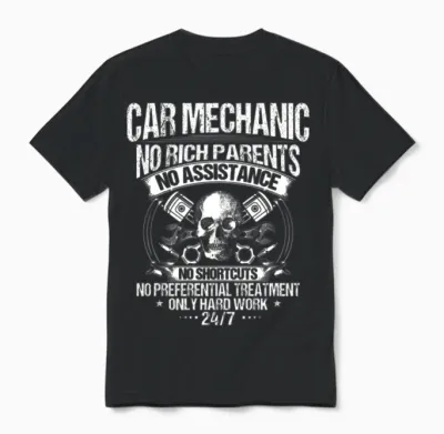 Car Mechanic/mechanics/hard Work/gift/present Unisex T-Shirt - Black