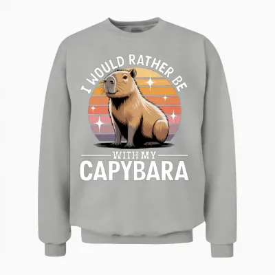 Funny Capybara Unisex Sweatshirt - Ash