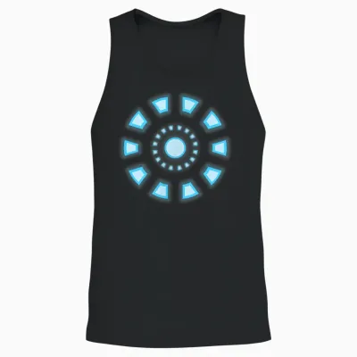 Marvel Studios Iron Man Tony Stark Arc Reactor Classic Unisex Tank Top - Black