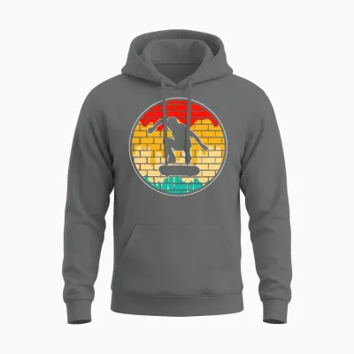 Skating Retro Unisex Hoodie - Graphite Heather