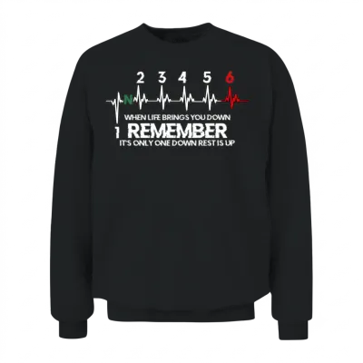Motorcycle Biker 1n23456 Bike Gear Shift Unisex Sweatshirt - Black