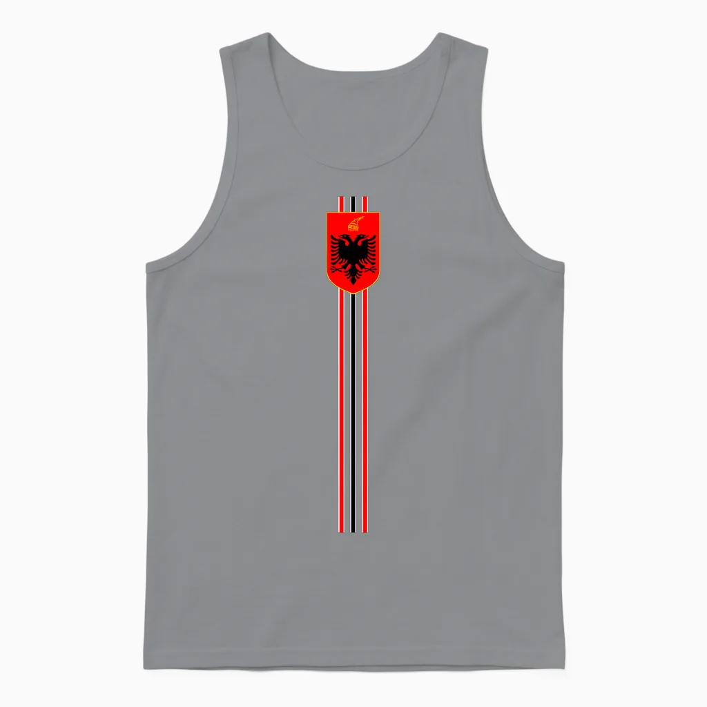Albania Davil Dignal Albania Vintage Albaner Kosovo Unisex Tank Top in Sport Grey